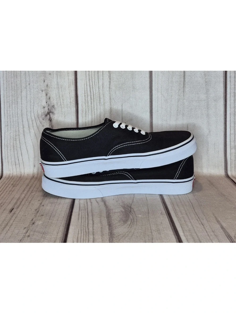 Vans Men’s Size 11.5/ Women’s Size 13 Black White Canvas Skate Shoes - Picture 7 of 11
